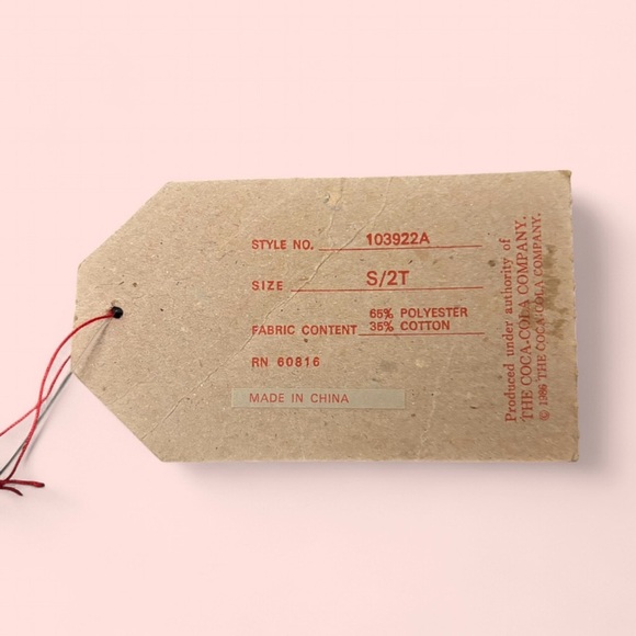 Vintage NWT 1986 Coca-Cola Kids Rugby Shirt Size 2T Unisex Polo Color Block Blue - Picture 5 of 7